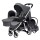 Kit Cochecito Carestino London 3 en 1 + Moisés + Butaca + Accesorios Gris
