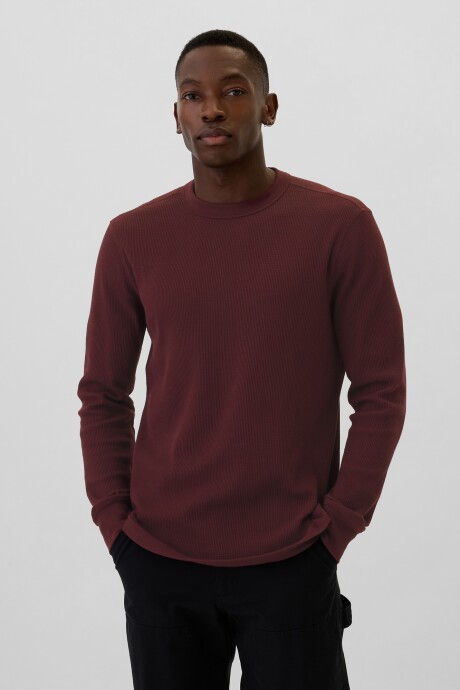Buzo Waffle Hombre Noir Red 796