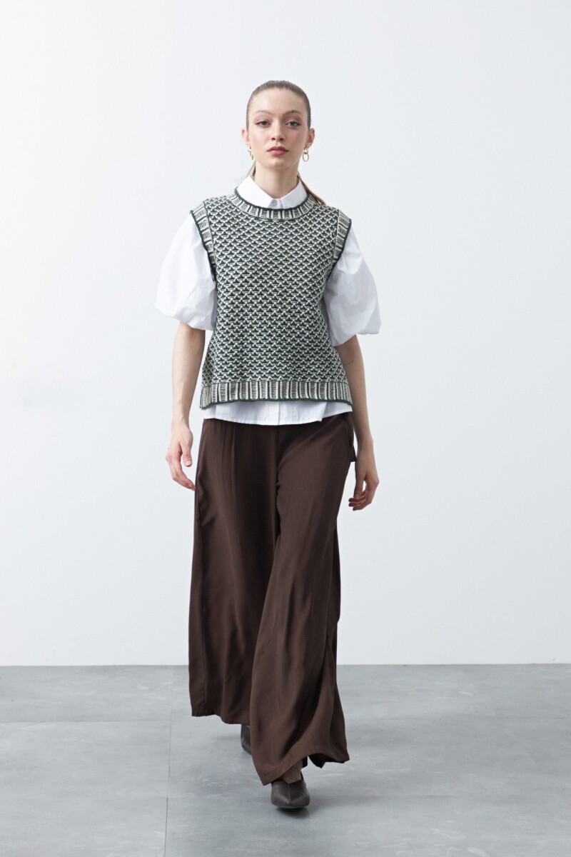 CHALECO ADELA Verde Botella