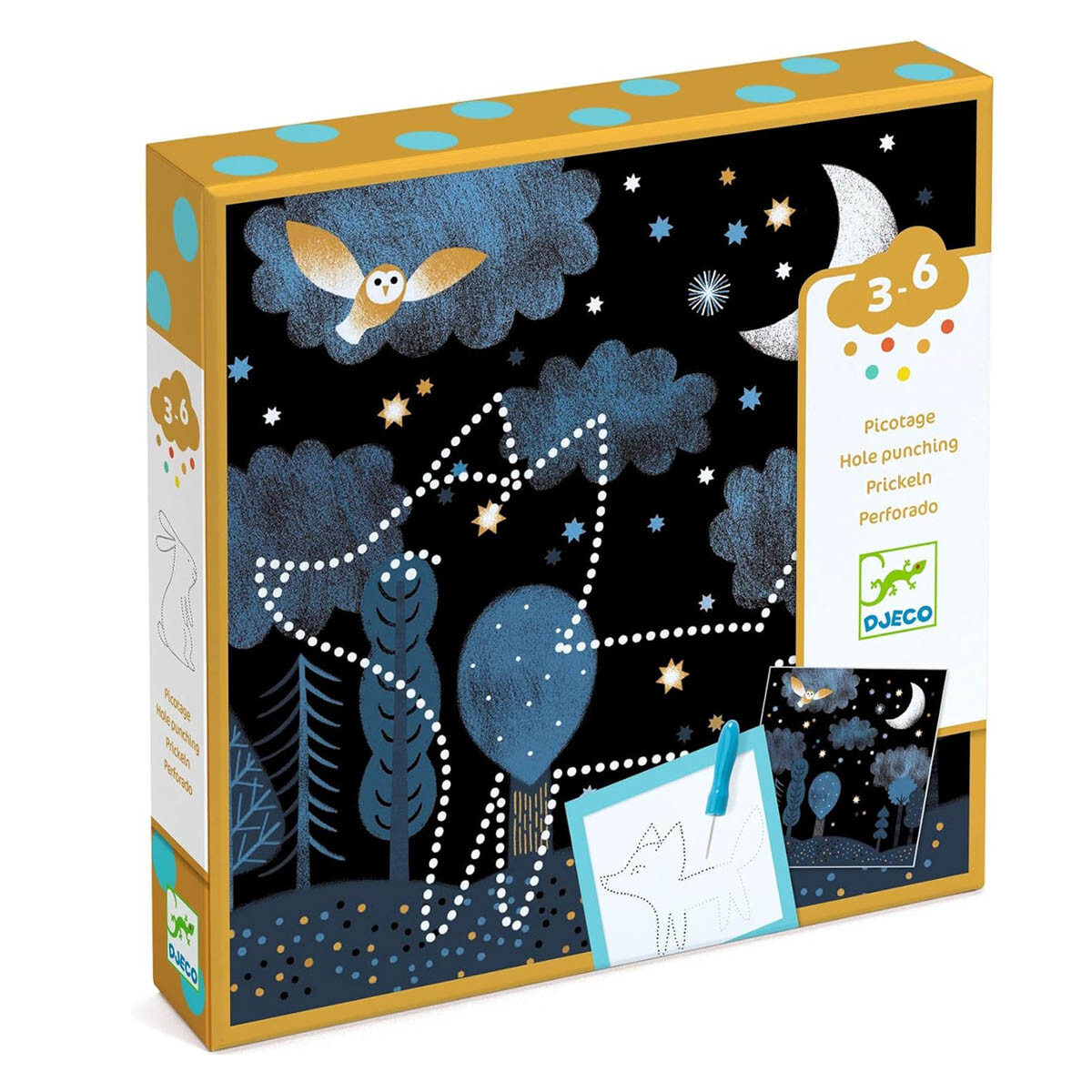 Set artístico Perforado Bosque de noche Djeco 