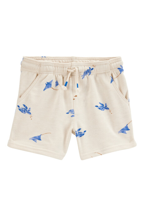 Short deportivo de algodón, diseño animales marinos Sin color
