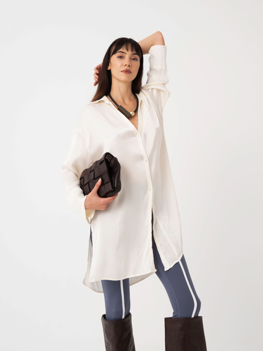 CAMISA LARGA TEJIDO ARRUGADO 