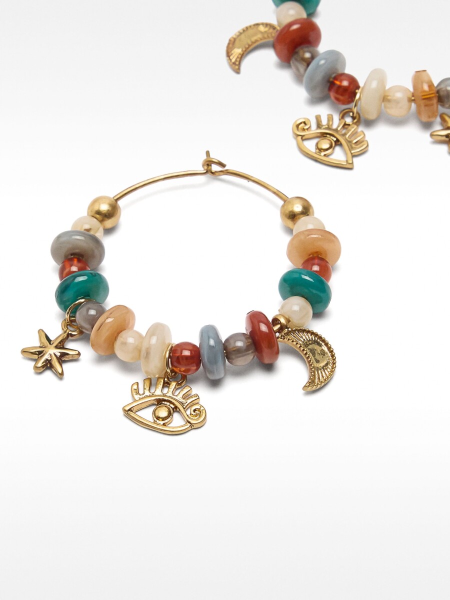 Aros Multicolor Con Charms multicolor