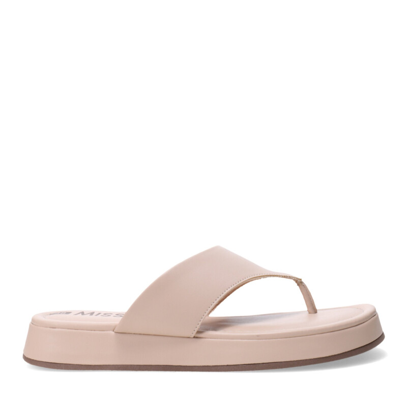 Sandalias de Mujer Miss Carol PLATS estilo chancla Beige