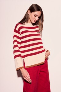 Sweater Rayado Rojo
