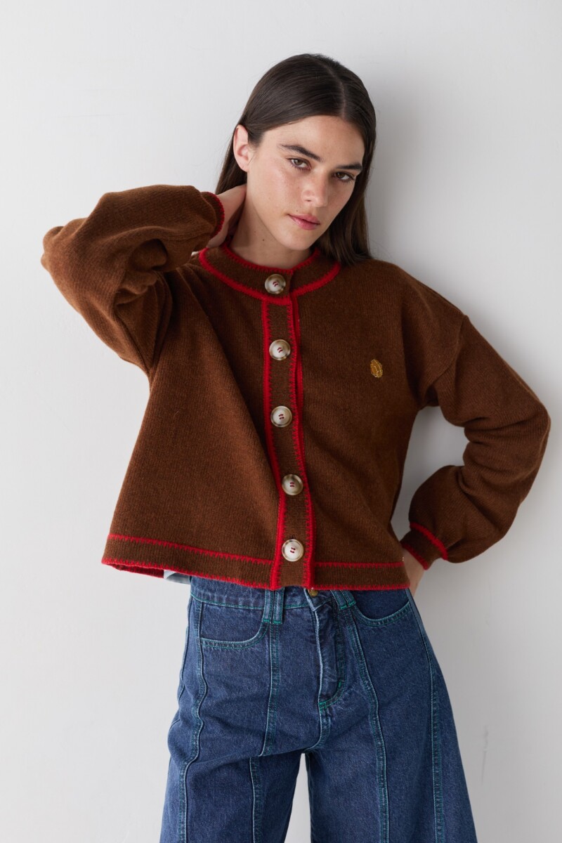 PREVENTA CARDIGAN TERRO WINTER Chocolate