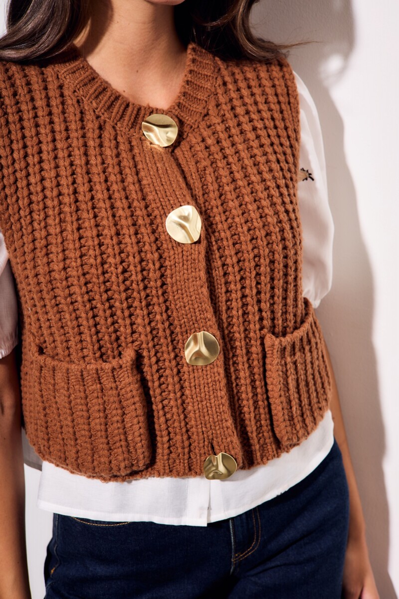 Chaleco Lana Chocolate