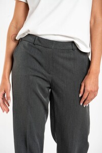 Pantalón Recto Línea Ejecutiva Gris Melange