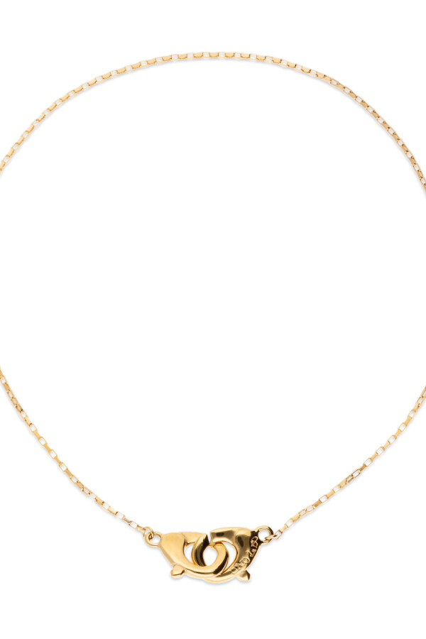 COLLAR BAÑADO EN ORO 18K CON DETALLE DE MOSQUETÓN ENTRELAZADO Colgante