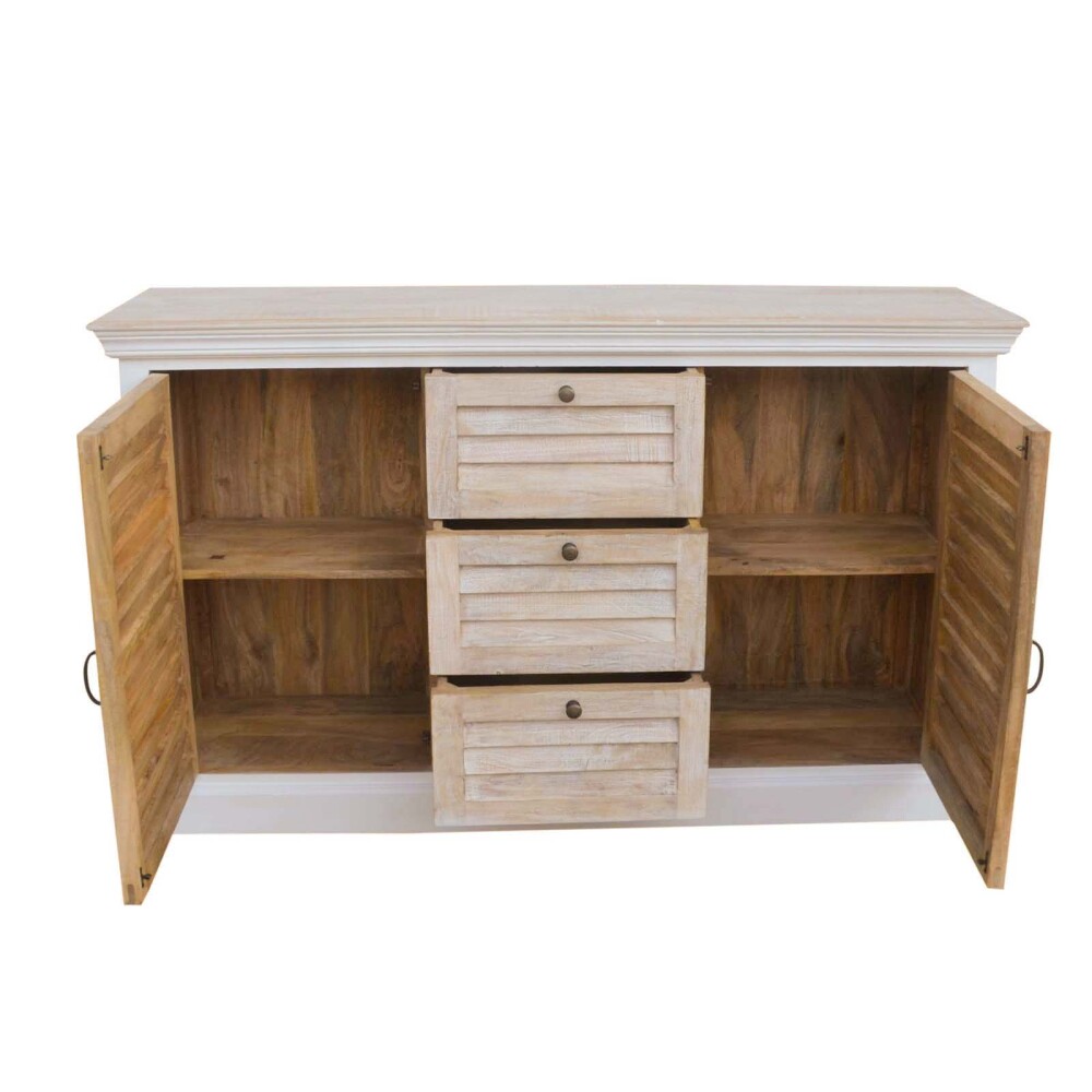 APARADOR 2P 3C MADERA-DE-MANGO NATURAL-BEIGE COSTA