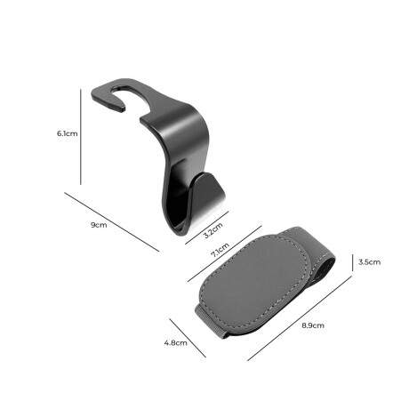 Set X4 Gancho Organizador De Auto+ Soporte De Lentes Aut001004