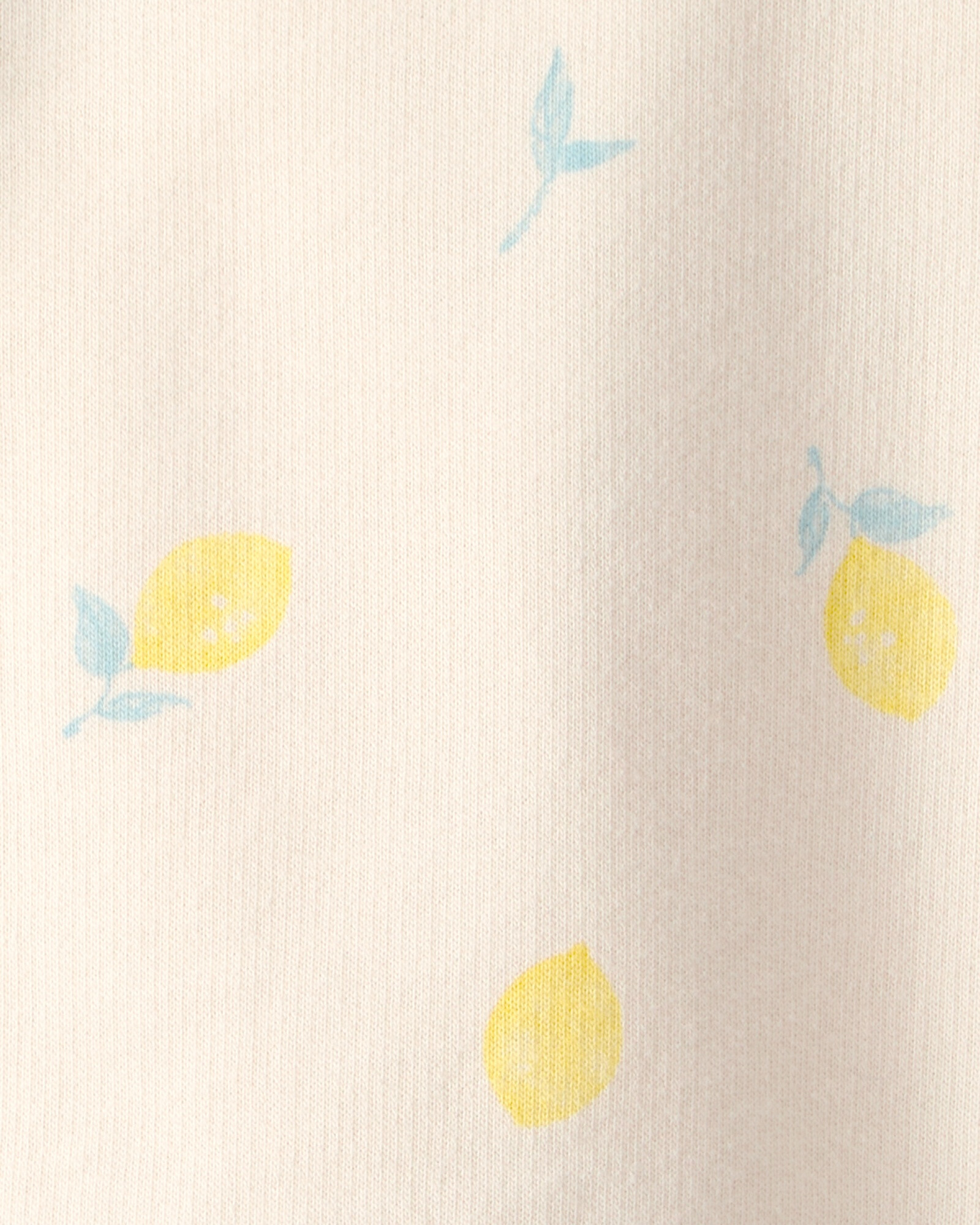 Buzo de algodón, color marfil, diseño limones Buzo de algodón, color marfil, diseño limones