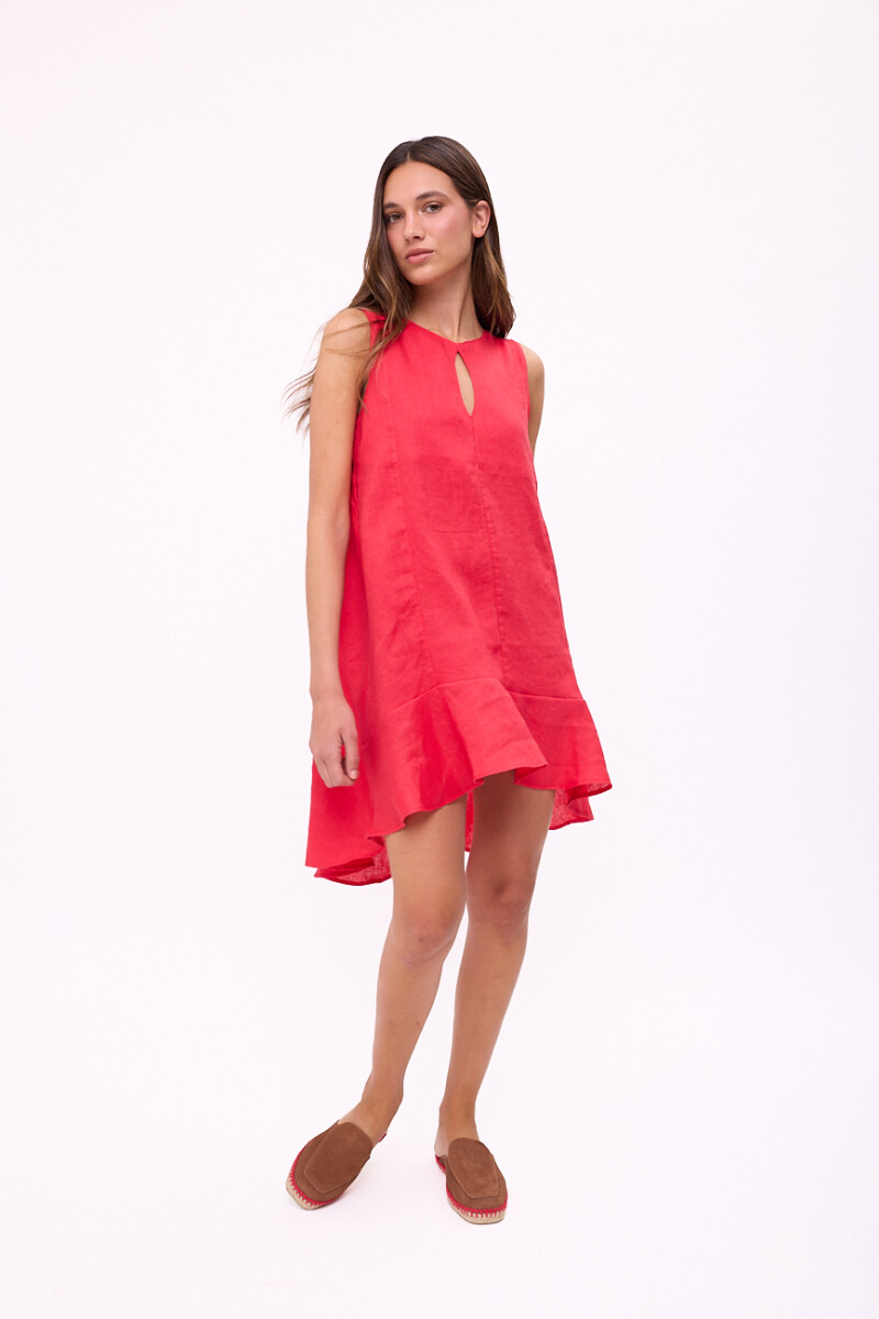 VESTIDO POLK Rojo