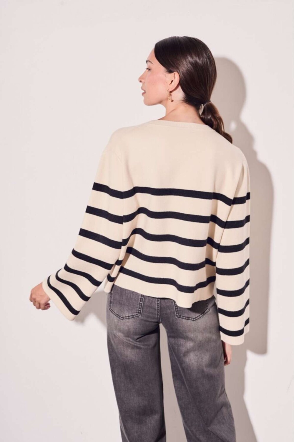 Sweater Rayado Negro — Tienda Soy Santander