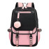 Pack x3 Mochila Kawaii Impermeable Usb Multuso Resistente Variante Color Rosa Negro