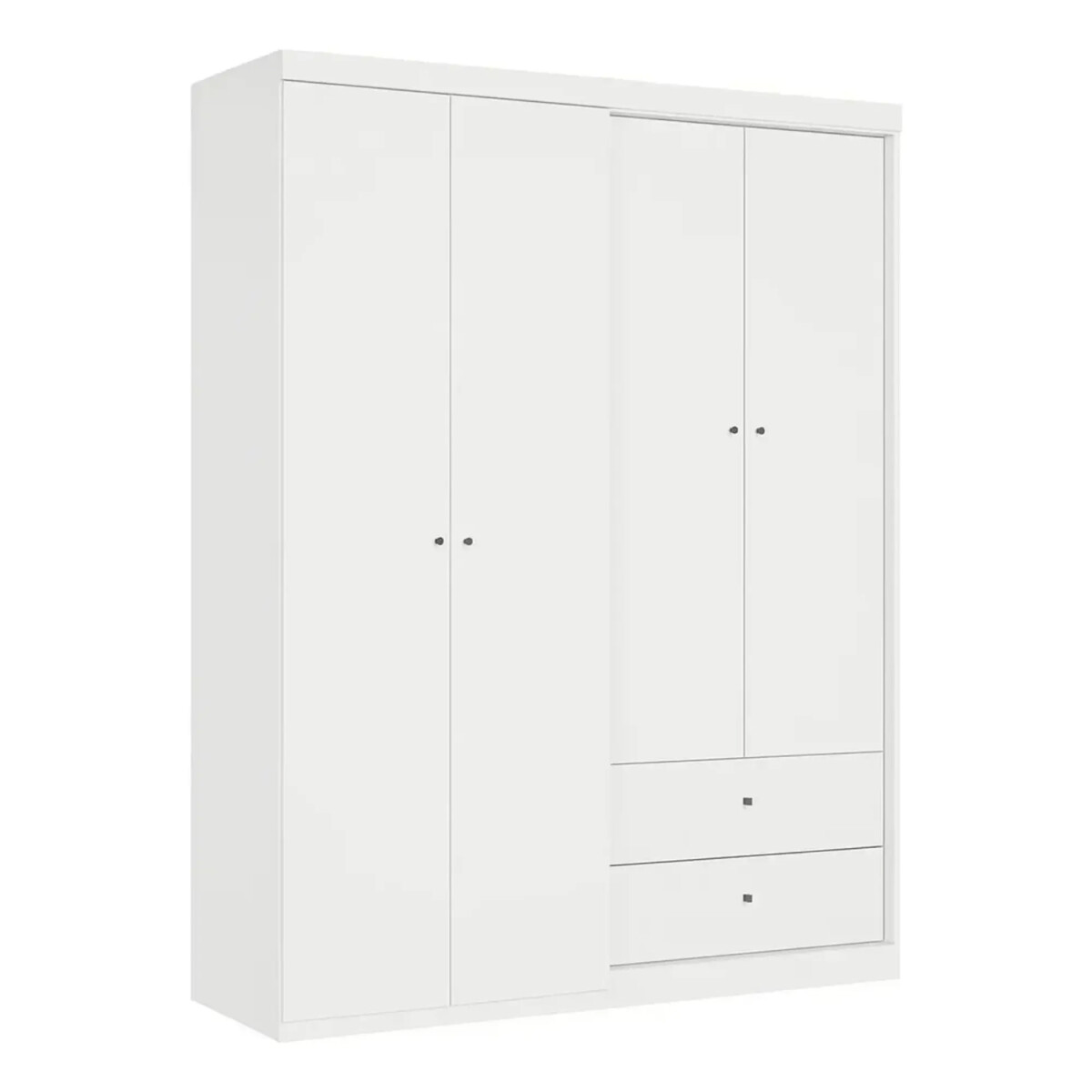 Placard Ropero Star 4 Puertas Con 2 Cajones 5912 - BLANCO 