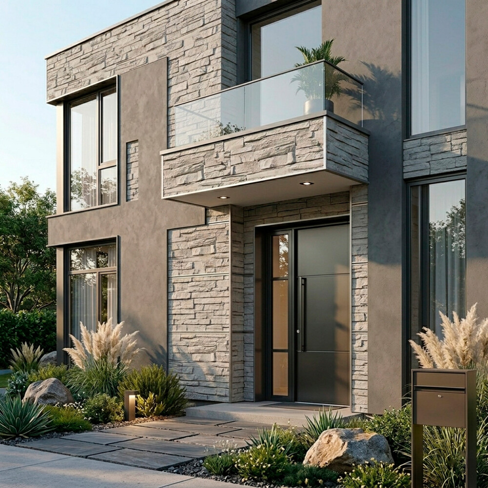 REVESTIMIENTO METAL SIDING MODELO LADRILLO GRIS PIEDRA IRREGULAR Revestimiento Metal Siding Modelo Ladrillo Gris Piedra Irregular