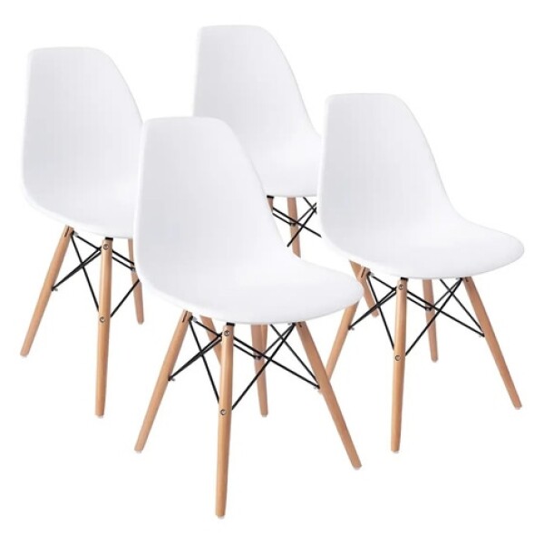 Silla Comedor Cocina Eames Muy Reforzada Premium Nórdica Blanco 1