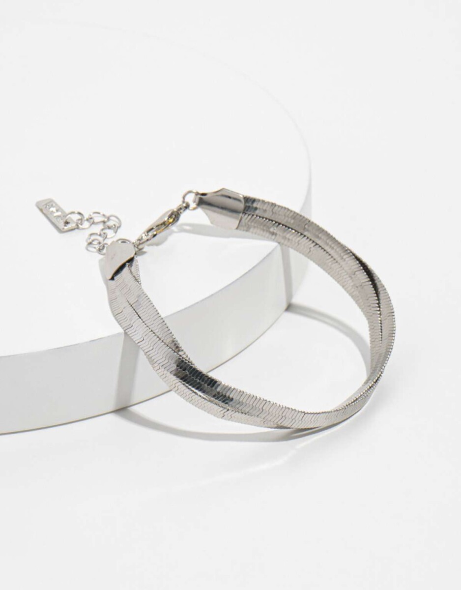 Pulseras Flexibles Metal - Plateado Rodio 