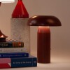 Lámpara de mesa hongo inalámbrica bordeaux Lámpara de mesa hongo inalámbrica bordeaux