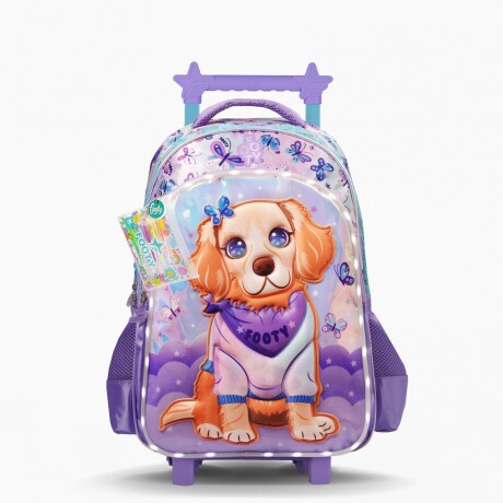 MOCHILA FOOTY CARRO PERRITO 18" VIOLETA