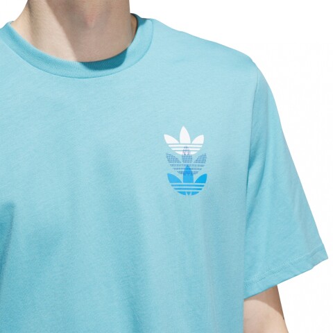 REMERA adidas SKATEBOARDING TRIPLE TREFOIL Light Blue