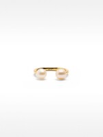 Anillo De Plata 925 Sterling Silver Pearl dorado