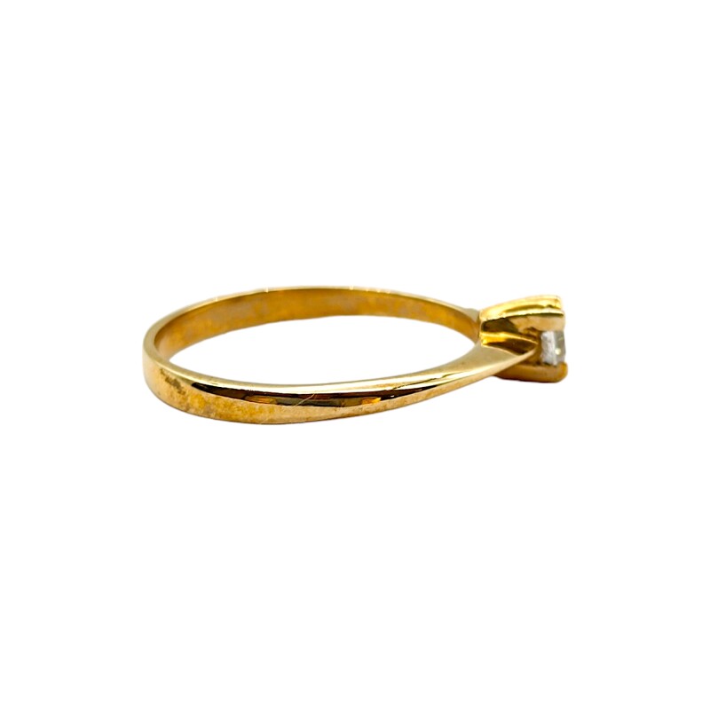 Anillo Solitario-Oro bajo-Piedra Zirconia-AN8080 conpiedra