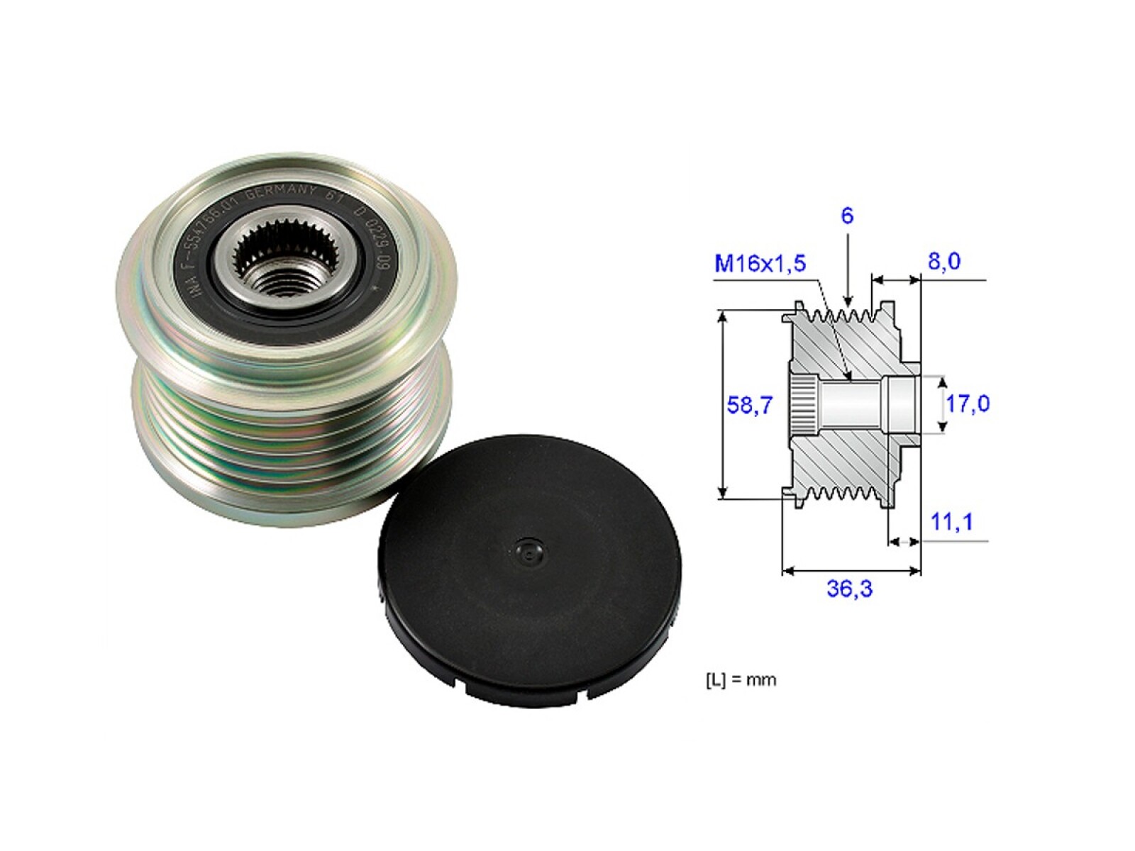 Polea Alternador Marcha Libre BMW 320I (E90)/120I (E87)/335Xi (E90)/335Xi (E92) 04-12 