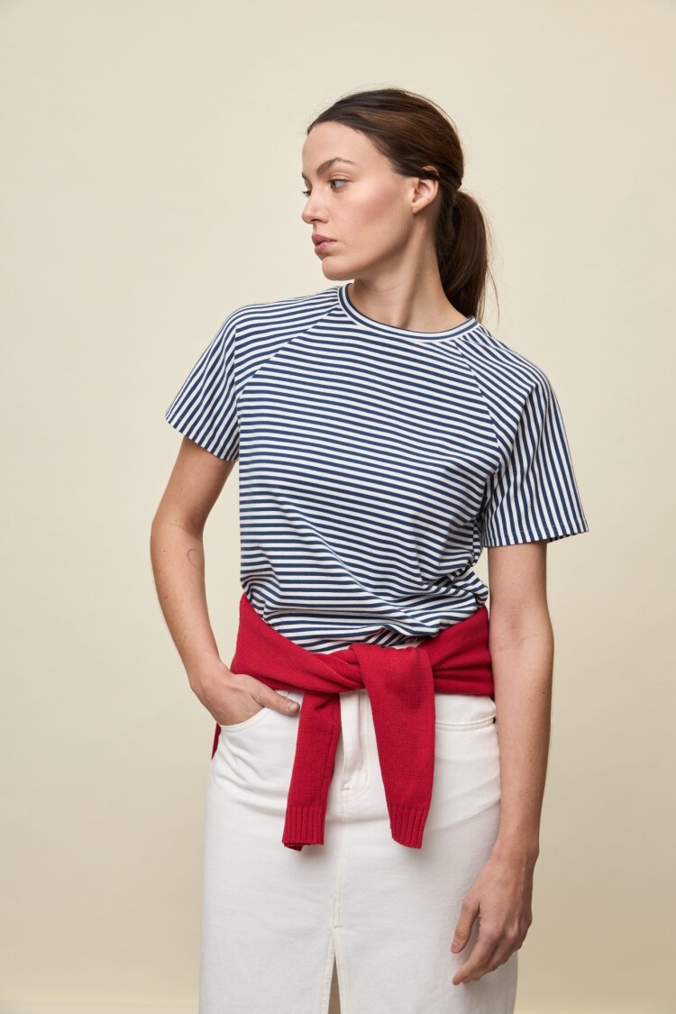 REMERA SCALA Blanco/Azul