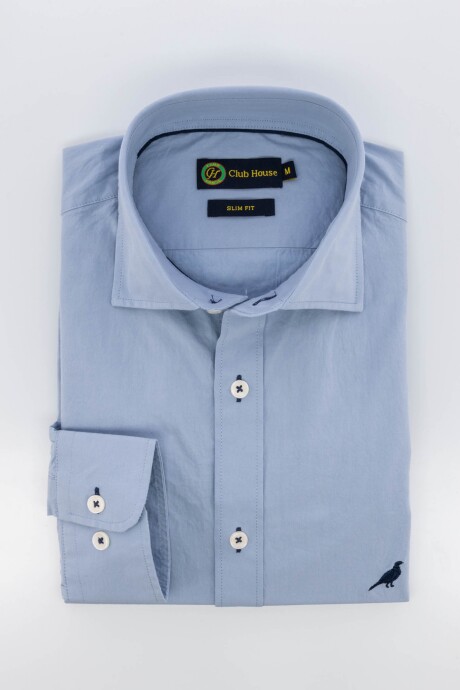 Camisa Short collar lisa Celeste