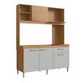 COCINA COMPACTA 4 PUERTAS 1 CAJON MALI - NATURAL/OFF WHITE COCINA COMPACTA 4 PUERTAS 1 CAJON MALI - NATURAL/OFF WHITE