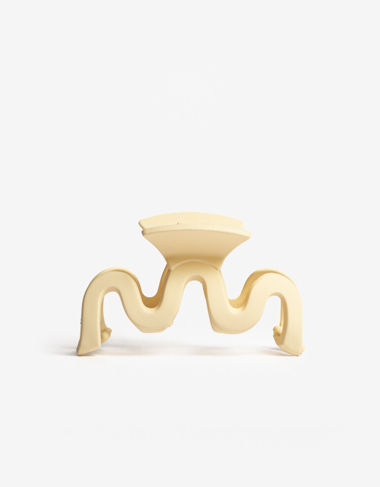 Broche Acrilico Broche Acrílico Wavy Beige - Marron Beige