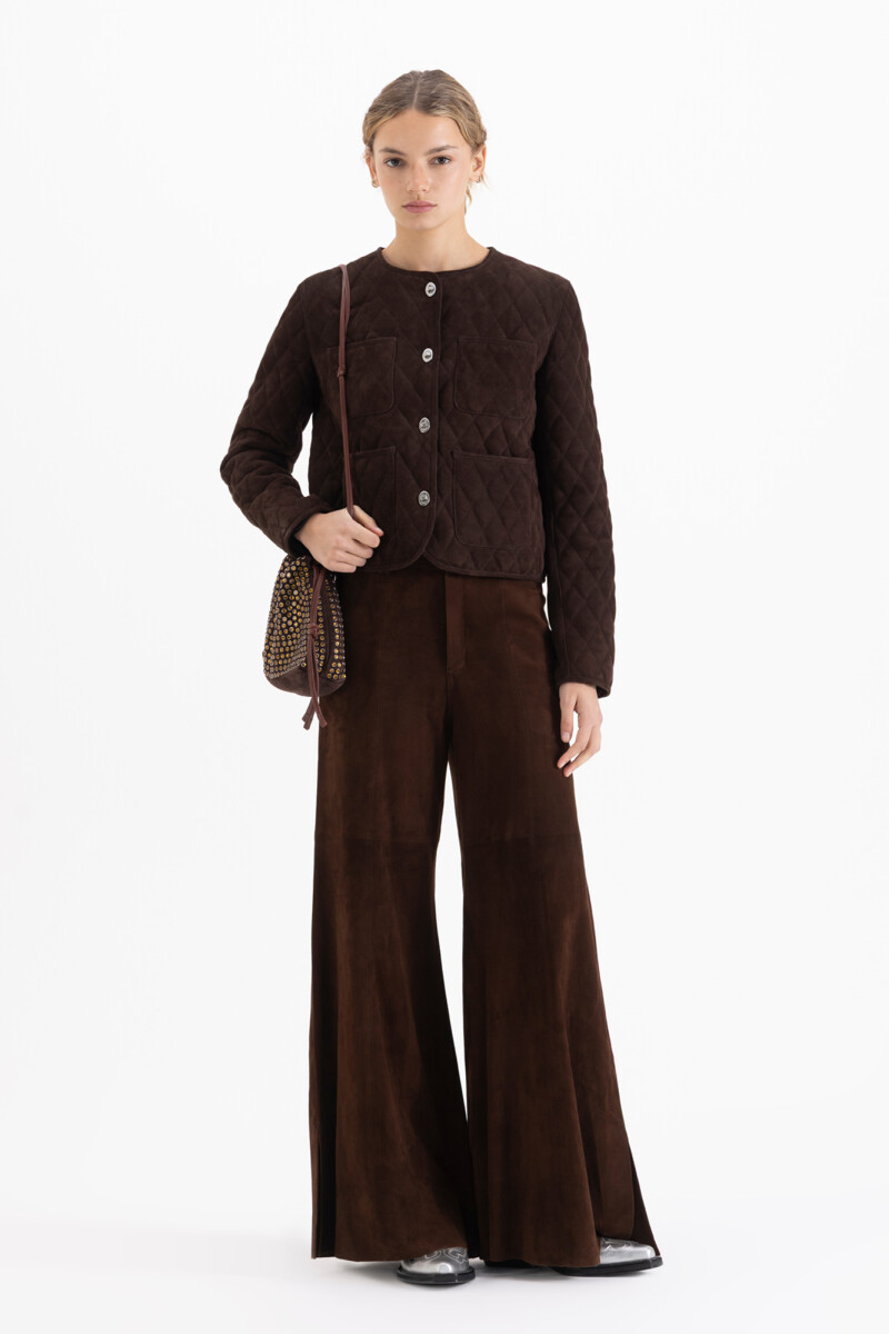 CHAQUETA LAUREN SUEDE Chocolate
