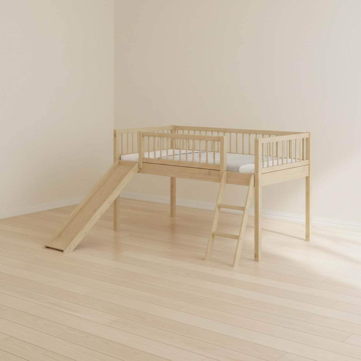 CAMA TOBOGAN - MADERA NATURAL-BEIGE FARM 