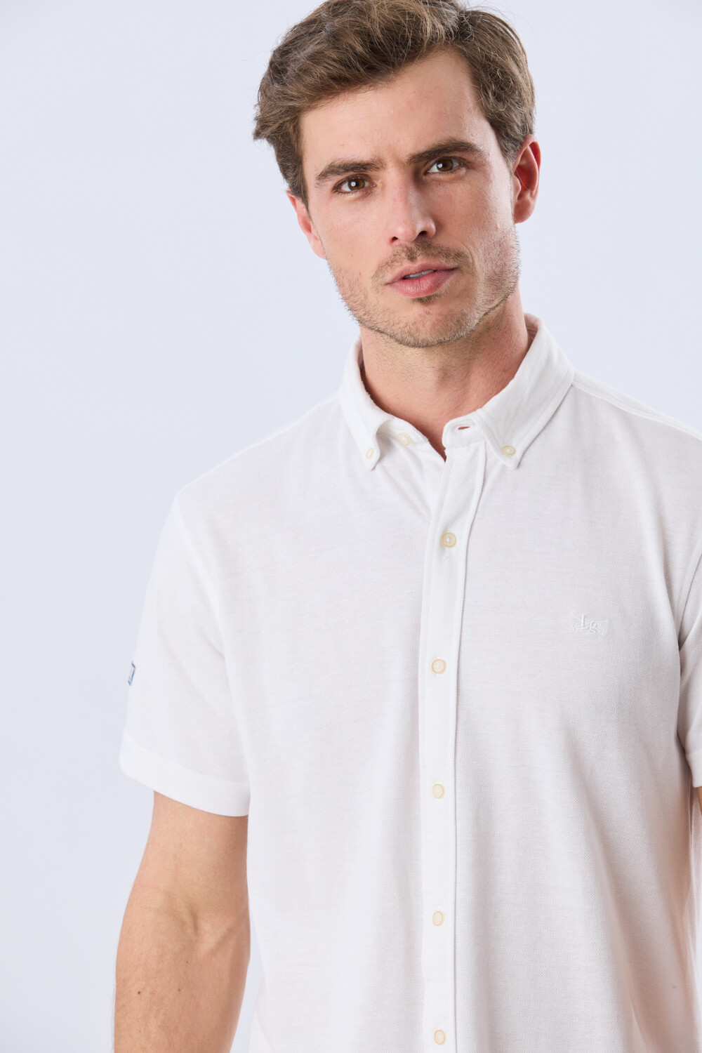 CAMISA LISA PIQUÉ Blanco
