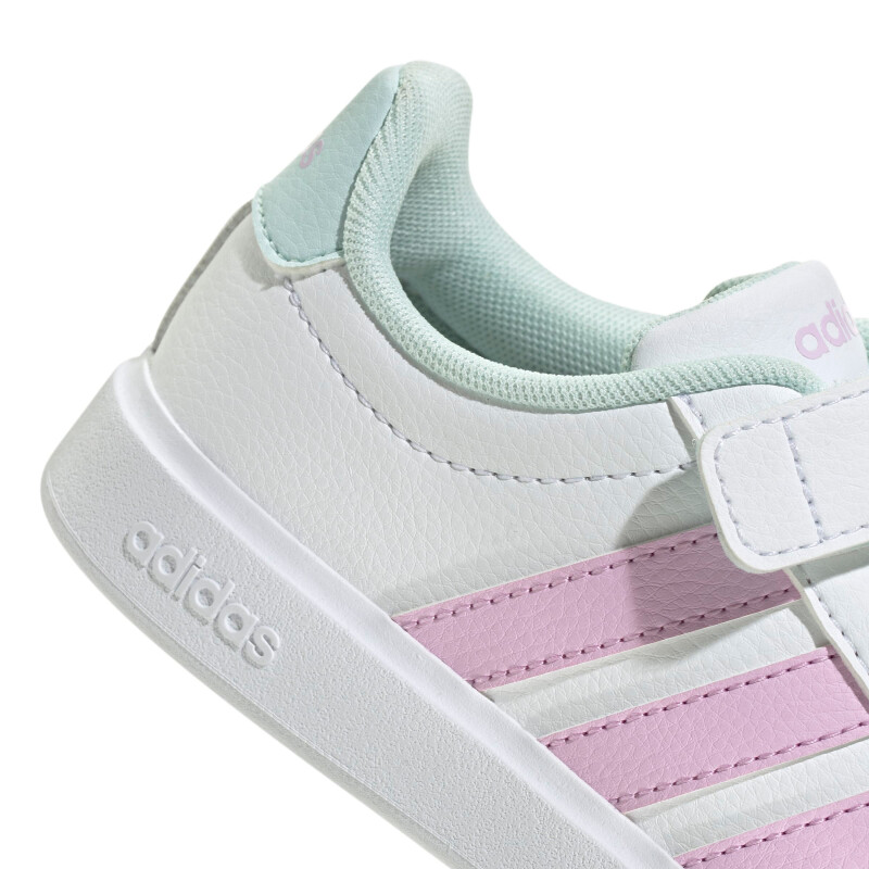 Championes de Niños Adidas Streettalk Velcro Blanco - Rosado