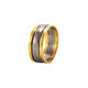 Par de alianzas 7 mm de ancho oro 18k dos tonos Par de alianzas 7 mm de ancho oro 18k dos tonos
