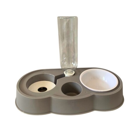 Bowl Doble Chico 500 ml Gris (antiderrame) Bowl Doble Chico 500 ml Gris (antiderrame)