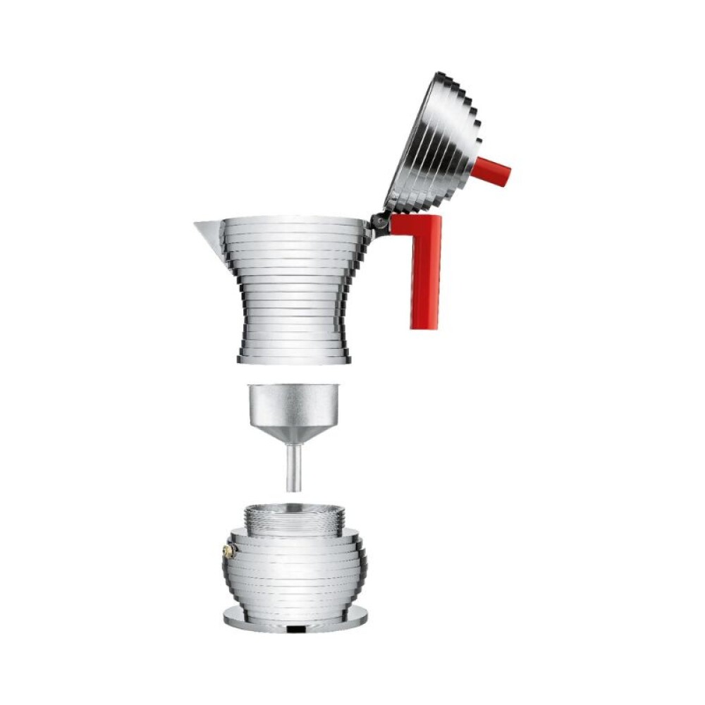 ALESSI PULCINA CAFETERA ESPRESSO 6TZ MICHELE DE LUCCHI ROJA INDUCCION ALESSI PULCINA CAFETERA ESPRESSO 6TZ MICHELE DE LUCCHI ROJA INDUCCION