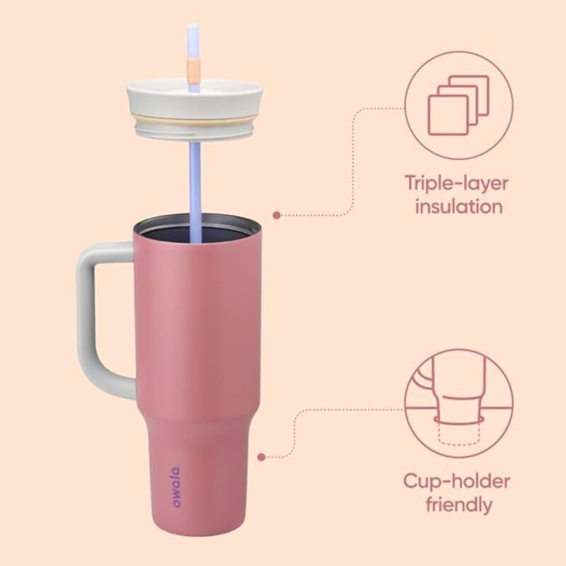 Vaso Térmico de acero inoxidable 1.1 Lts Rose Quartz