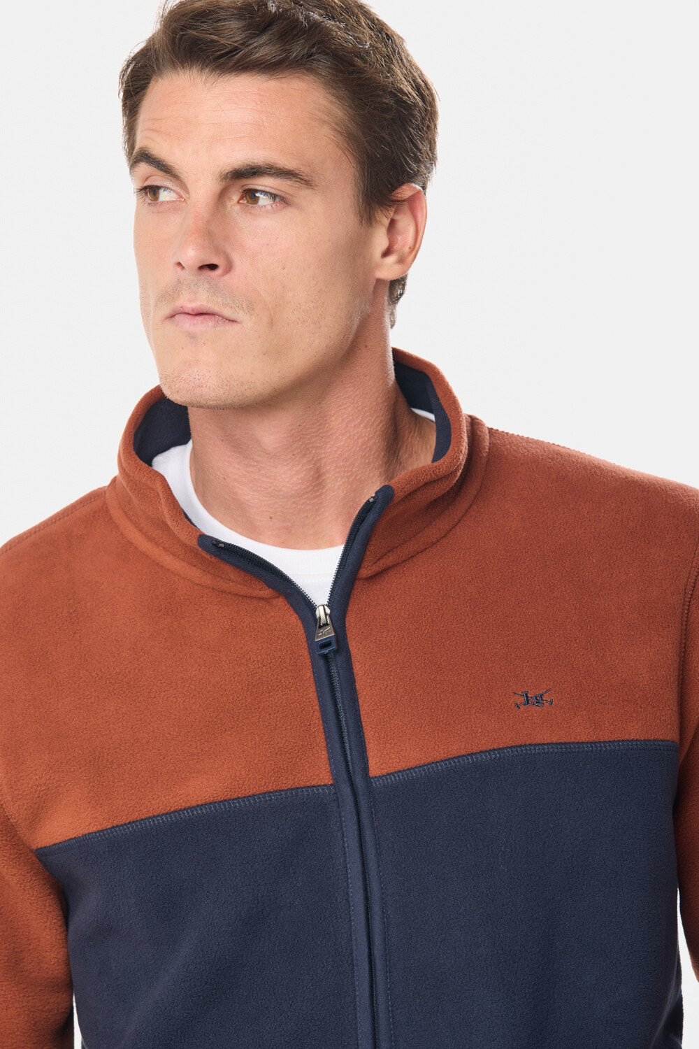 CAMPERA POLAR BICOLOR Bordo