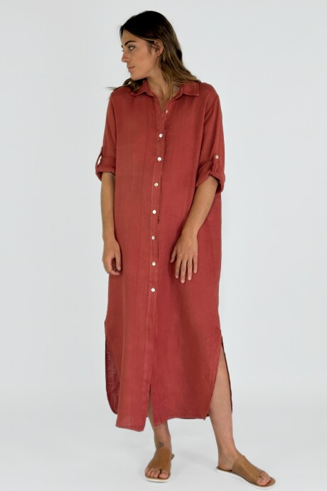 VESTIDO VENETO Ladrillo