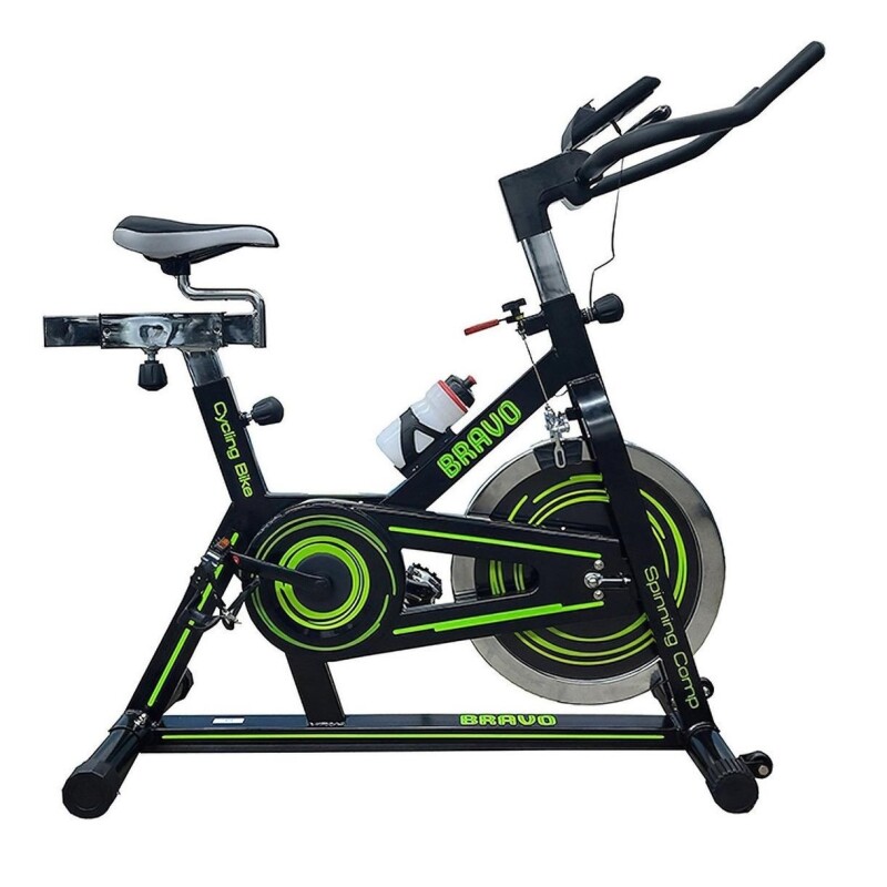 Bicicleta fija Bravo Spinning Comp color negro y verde Bicicleta Fija Bravo Spinning Comp Color Negro Y Verde