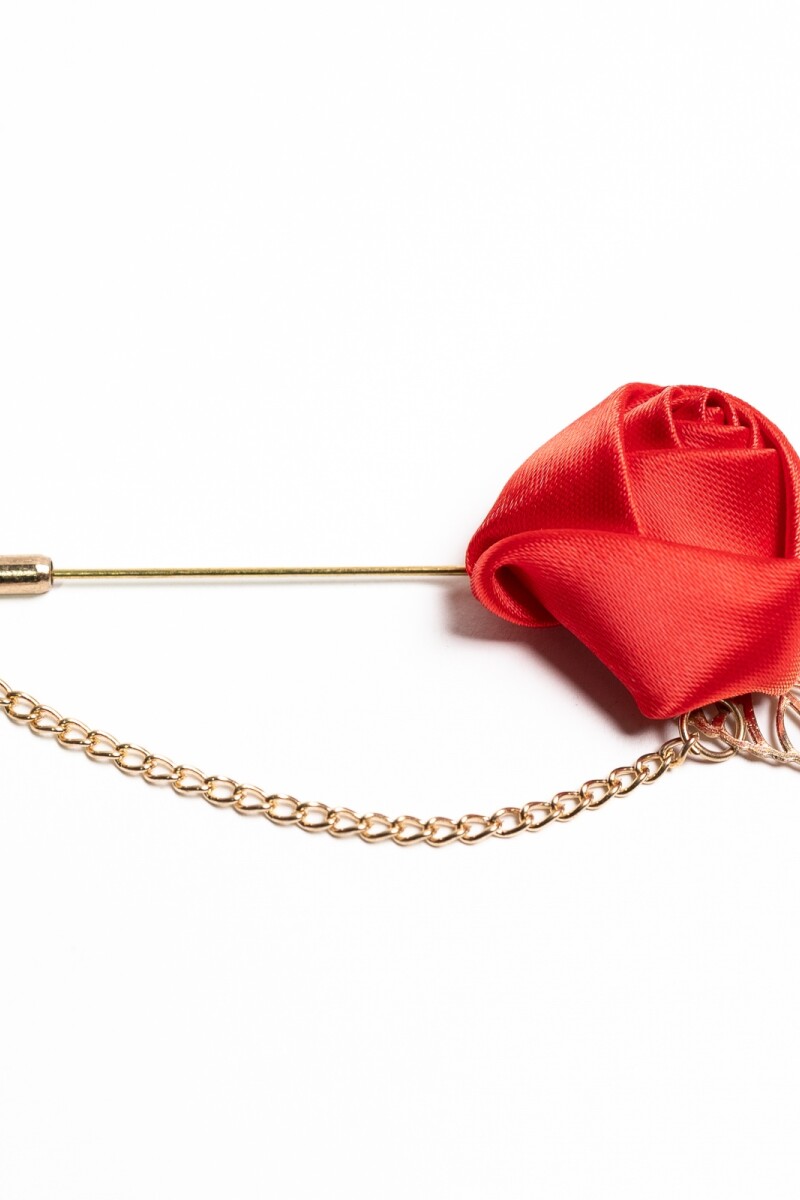 Pin para el Ojal Diseño Flor ROJO