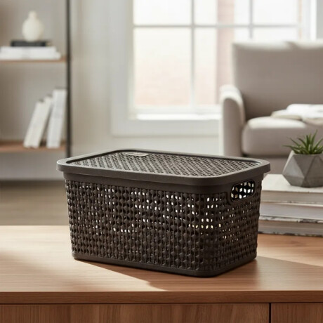 Caja simil ratán 2,5 Lts CHOCOLATE