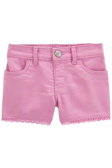 Short de sarga, con ribete de ojales Sin color