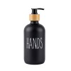 DISPENSADOR VIDRIO NEGRO HANDS 6.8X19.5CM Unica