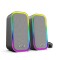 Parlante Gamer Pc Marvo Sg-285 2.0 Luz Rgb GRIS