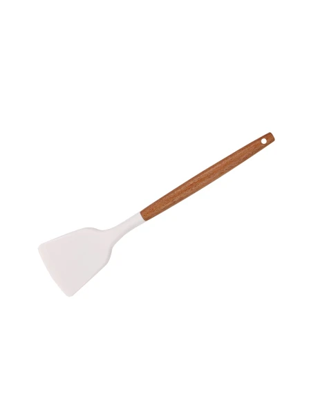 ESPATULA SILICONA RECTA MANGO ACACIA BLANCO 31CM ESPATULA SILICONA RECTA MANGO ACACIA BLANCO 31CM